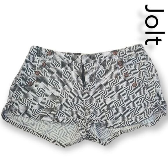 Jolt Size 3 Black White Casual Boho Shorts - Picture 1 of 7
